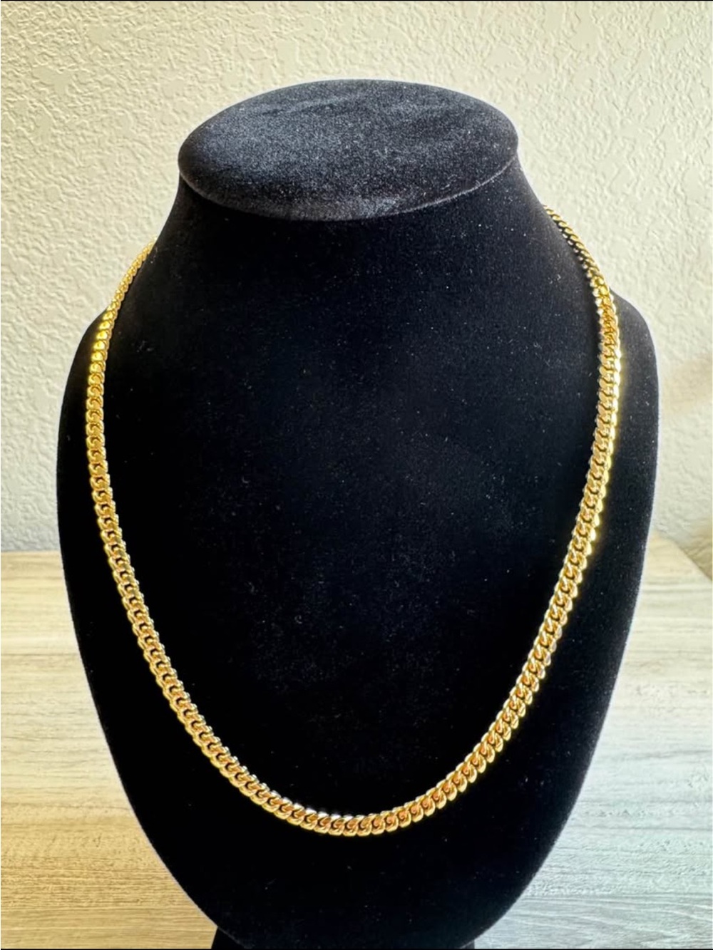 Heavy 32g Italian .925 Silver Cuban Link - 4.8MM Thick Gold Finish